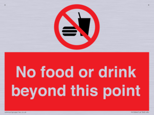 No food or drink beyond this point